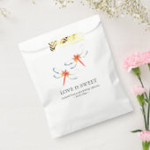 Gepersonaliseerde Favor Tassen Red Dragonfly Bedankzakje (Gezegeld)