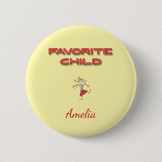 Gepersonaliseerde favoriete kind ronde button 5,7 cm (Voorkant)