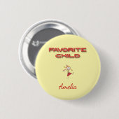 Gepersonaliseerde favoriete kind ronde button 5,7 cm (Voorkant /achterkant)