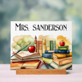 Gepersonaliseerde favoriete leraar acryl bord (Neutraal)