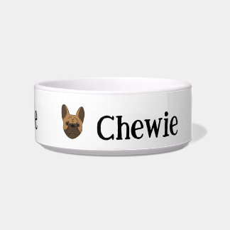 Gepersonaliseerde Fawn Franse Bulldog Ceramic Dog  Voerbakje