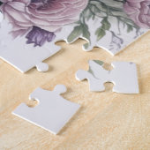 Gepersonaliseerde Fawn Pug Waterverf Floral Legpuzzel (Zijkant)