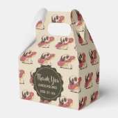 Gepersonaliseerde Fawn PUGS Donuts Favor Gable Box Bedankdoosjes (Voorkant Zijde)