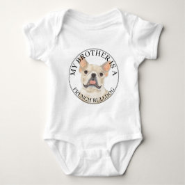 Gepersonaliseerde Fawn Tan Cream Franse Bulldog Romper