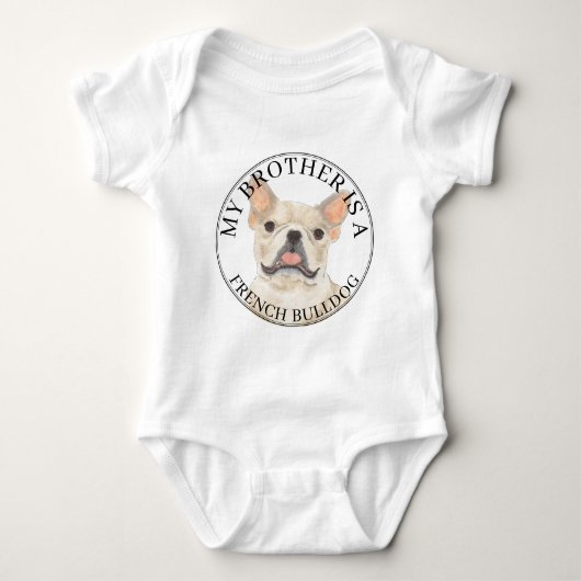 Gepersonaliseerde Fawn Tan Cream Franse Bulldog Romper (Voorkant)