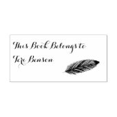 Gepersonaliseerde Feather Rubber Stamp Boek behoor Rubberstempel (Afrduk)