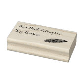 Gepersonaliseerde Feather Rubber Stamp Boek behoor Rubberstempel (Stempel)