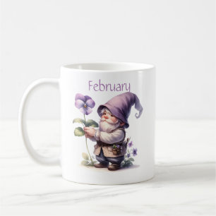 Gepersonaliseerde Februari Geboortemaand Tuin Gnoo Koffiemok