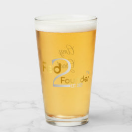 Gepersonaliseerde "Fed2Founder" Glass Cup Glas