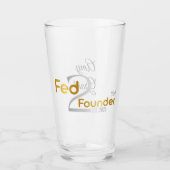 Gepersonaliseerde "Fed2Founder" Glass Cup Glas (Voorkant)