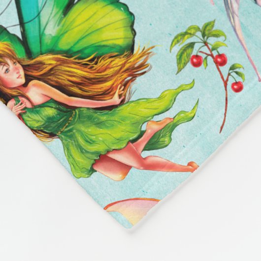 Gepersonaliseerde feeën fleece deken (Hoek)