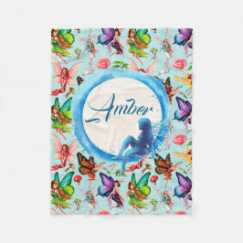 Gepersonaliseerde feeën fleece deken