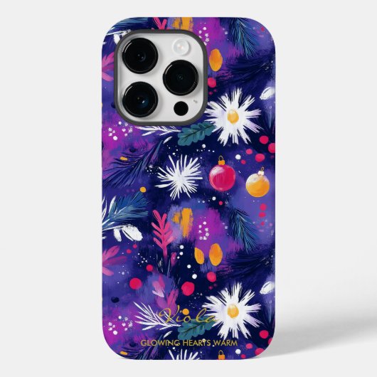 Gepersonaliseerde feestbloemen en Ornamenten Case-Mate iPhone Case (Achterkant)