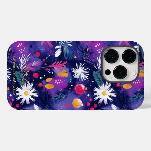 Gepersonaliseerde feestbloemen en Ornamenten Case-Mate iPhone Case (Achterkant (horizontaal))