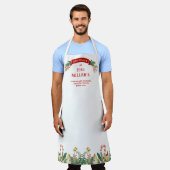 Gepersonaliseerde feestdag voor feestdagen - grens schort (Gedragen)