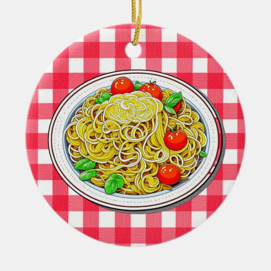 Gepersonaliseerde feestdagen keramisch ornament (Voorkant)