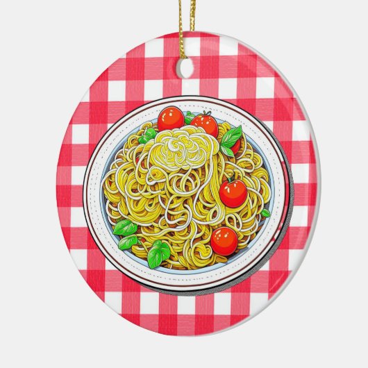 Gepersonaliseerde feestdagen keramisch ornament (Links)