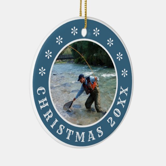 Gepersonaliseerde feestdagen keramisch ornament (Rechts)