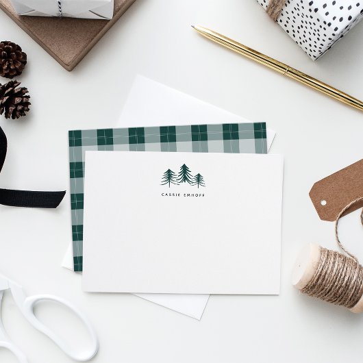 Gepersonaliseerde feestdagen met kettingbomen notitiekaartje