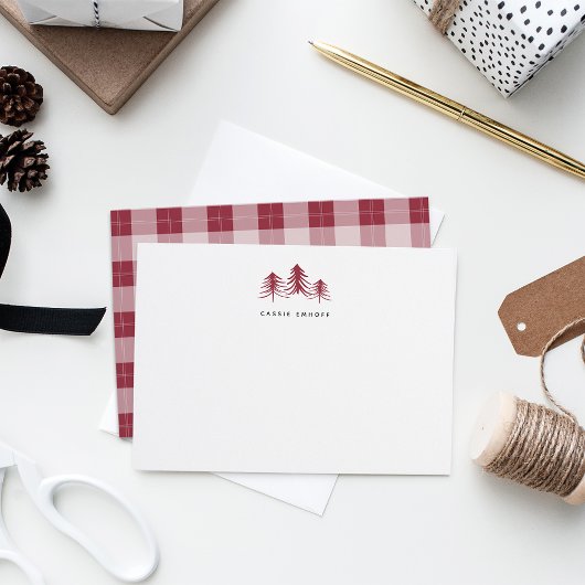 Gepersonaliseerde feestdagen met kettingbomen notitiekaartje