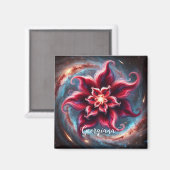 Gepersonaliseerde Feestelijke Bloemen Poinsettia G Magneet (Voorkant / Achterkant)