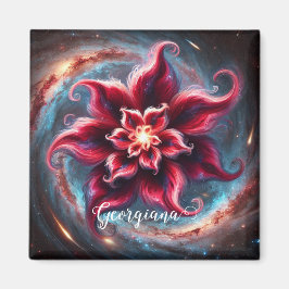 Gepersonaliseerde Feestelijke Bloemen Poinsettia G Magneet