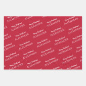 Gepersonaliseerde feestelijke feestelijke feesteli inpakpapier vel (Voorkant 2)