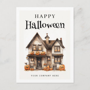 Gepersonaliseerde feestelijke Halloween huis onroe Feestdagenkaart