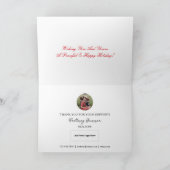 Gepersonaliseerde Feestelijke Huis voor de Feestda Bedankkaart (Binnen)