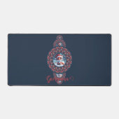 Gepersonaliseerde feestelijke Kawaii Fox siermanda Bureaumat (Voorkant)