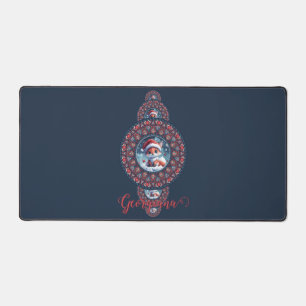 Gepersonaliseerde feestelijke Kawaii Fox siermanda Bureaumat