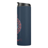 Gepersonaliseerde feestelijke Kawaii Fox siermanda Thermosbeker (Geroteerd rechts)