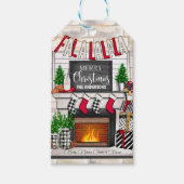 Gepersonaliseerde feestelijke kerst cadeaulabel (Voorkant)