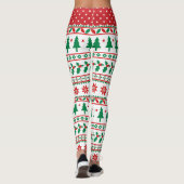 Gepersonaliseerde feestelijke kerst Leggings (Achterkant)