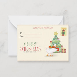 Gepersonaliseerde feestelijke kerst Wenskaart Notitiekaartje