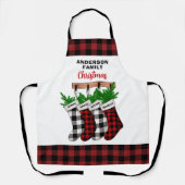 Gepersonaliseerde feestelijke kerstdagen schort (Voorkant)