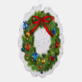 Gepersonaliseerde feestelijke kerstkrans ornament kaart (Rechts)