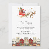 Gepersonaliseerde feestelijke moderne waterverf feestdagenkaart (Voorkant)