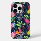 Gepersonaliseerde Feestelijke Neon Snowflakes Case-Mate iPhone Case (Achterkant)
