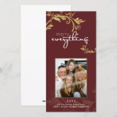 GEPERSONALISEERDE FEESTELIJKE PHOTOCARD:: gewaagde Feestdagenkaart (Voorkant / Achterkant)