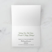 Gepersonaliseerde feestelijke Realtor Vakantiekaar Bedankkaart (Binnen)