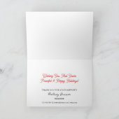 Gepersonaliseerde feestelijke Realtor Vakantiekaar Bedankkaart (Binnen)