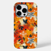 Gepersonaliseerde feestelijke sneeuwvlokken en Hol Case-Mate iPhone Case (Achterkant)