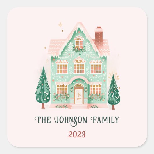 Gepersonaliseerde feestelijke Sticker (Voorkant)