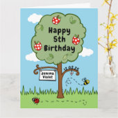 Gepersonaliseerde feestelijke verjaardag genummerd kaart (Gele Bloem)