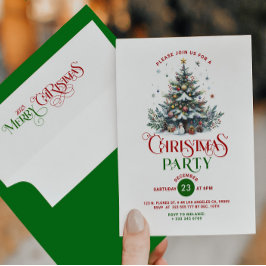 Gepersonaliseerde feestelijke vrolijke kersttypogr envelop