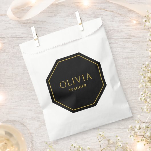 Gepersonaliseerde feesttas met naam en rol bedankzakje (Geknipt)