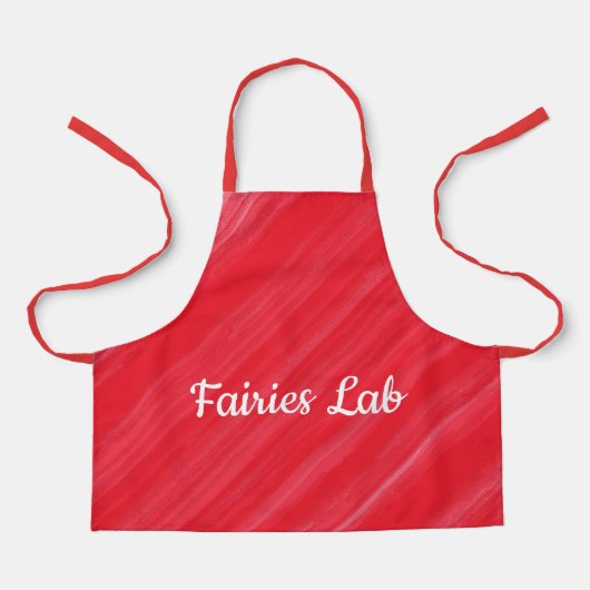 Gepersonaliseerde feiries Lab roze rood Schort (Voorkant)