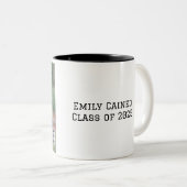 Gepersonaliseerde felicitaties afstuderen Naam kla Tweekleurige Koffiemok (Voorkant rechts)