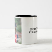Gepersonaliseerde felicitaties afstuderen Naam kla Tweekleurige Koffiemok (Center)